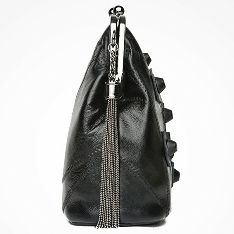 Mini Chain Sheepskin Women Shoulder Bags Solid Rivet Tassel Crossbody Bags  E1Z3