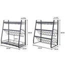 3 Layers Kitchen Spice Rack 304 Stainless Steel Countertop Spice Jars Bottl