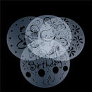 Happy birthday heart Shape Cake Stencils Environmental Plastic Spray Cake BX