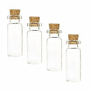 4pcs 10ML Mini Small Tiny Clear Cork Stopper Glass Bottles Vials Jars Kit