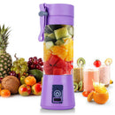 380ml USB Rechargeable Juice Machine Blender Mixer Portable Juicer (Purple) A