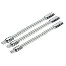 3pcs 1/4 Inch Spring Steels Flexible Flexi Socket Ratchet Extension Bar 6.3mm
