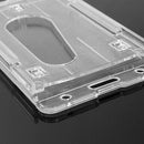 Hard Plastic Case For ID Credit Card Case Badge Holder Double Side Card Co JNE