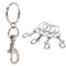 10X 25mm Lobster Clasp Ripple Keychain Split Ring Short Chain Key Ring DIY F Nw