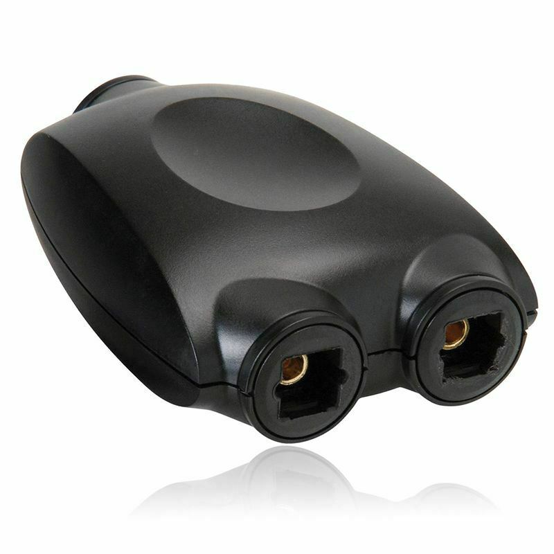 Cable Optical Digital Audio Splitter 2 Way Adapter Fiber Optic Converter T3H5