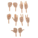 5 Pairs Movable Joints Hands for 1/6 Female Action Figures BJD DOD AS DZ Dollfie