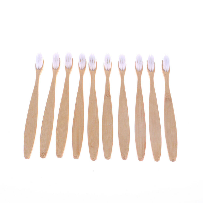 10Pc Oral Care Durable Toothbrush Bamboo Environmental Soft Teeth Brushes 3C