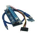 4Pin PCI-E 1X to 16X USB3.0 BTC Mining Extender Graphic Card Adapter Cable