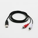 1.5M Usb A Male To 2X Rca Phono Male Av Cable Lead Pc Tv Aux Audio Video Ad L5M3