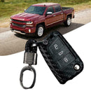 1 Matte Black Carbon Fiber Look Car Key Case Key Fob New Chain Favor T2G2 D R3O4