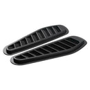 2X ABS Black Car Air Flow Intake Hood Scoop Vent Louver Bonnet Cover Decor