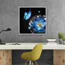 5D Diamond Painting Flower Butterfly Full Round Rhinestone Picture Decor A