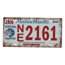 Massachusetts Car License Metal Tin Sign Plaque Picture Bar Pub Man Cave