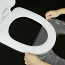50pcs Disposable Travel Safety PE Plastic Toilet Seat Cover Mat Cushion Mat O7H3
