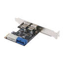 PCI Express USB 3.0 2 Ports Panel Front with 4-Pin & 20 Pin Control Card Adapter
