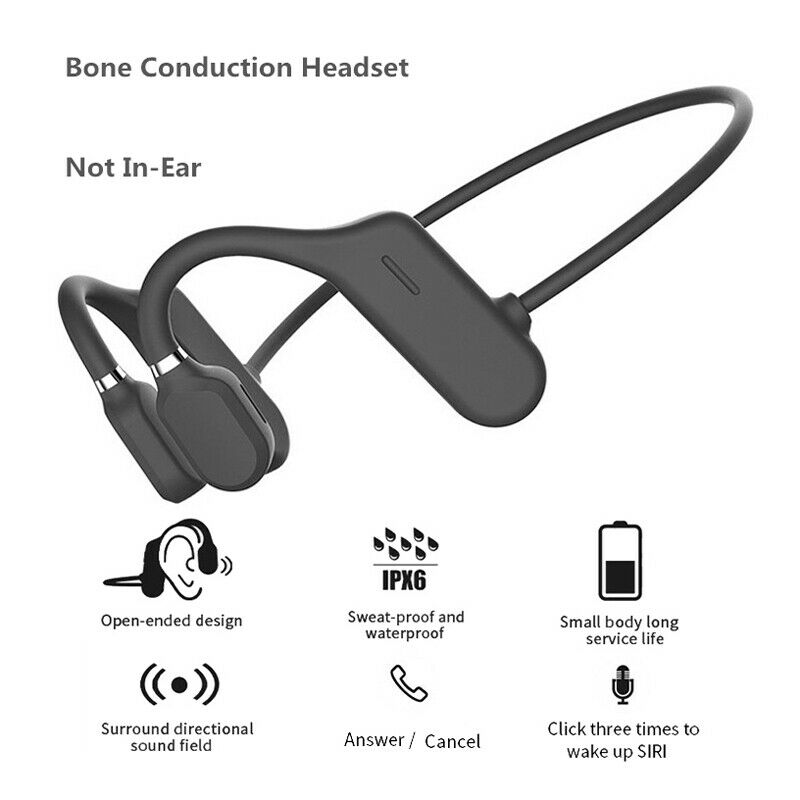 Waterproof IPX8 Bone Conduction Wireless 5.0 Headset Wireless Stereo Headphone b