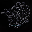 500pcs Mini Hair Tie Bands Women Girls Ponytail Holder Elastic Rubber Clear