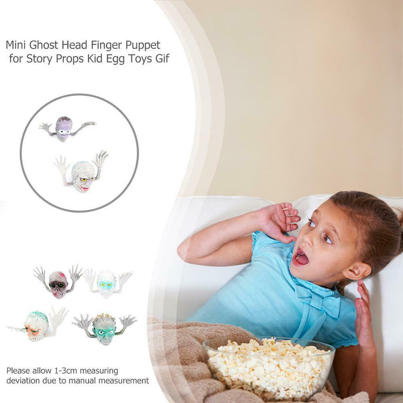 Mini Ghost Head Finger Puppet for Story Props Kid Egg Toys Gift (1pc Random