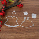 5pcs Metal Skirt Cutting Dies DIY Paper Card Scrapbooking Embossing Stencil