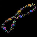Unisex Mode Multicolor Magnetic Bracelet Beads Hematite Stone for Therapy H