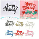 Kid Happy Birthday Cake Plugin Glitter Calligraphy Home Cake Bling Decor D6P0