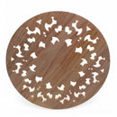 Carved Flower Carving Round Wood Appliques For Furniture Cabinet Unpainted  X2L7