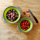 2 x Collapsible Colanders (Strainers) Set kitchen Strainer Space-Saver Fold