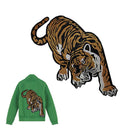 Tiger Embroidered Sew on Patche Cloth Jacket Fabric Applique Badge Craft Large