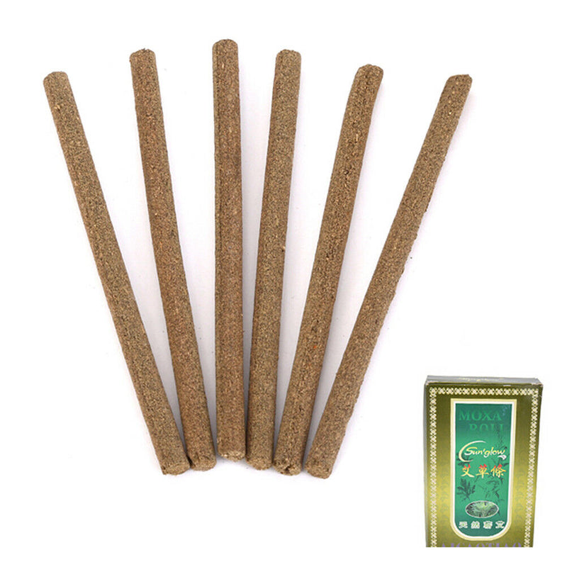 Traditional 30Pcs/Box Smokeless Moxibustion Sticks Moxa Sticks 0.7*12Cm Gift FT