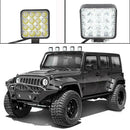 16LED Work Lamp 48W 2880LM 6500K Waterproof Square Car Auto Mini Spotlight Light