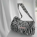 Fashion Animal Zebra Printed Clutches Purse Travel Street Underarm Shoulder Bags