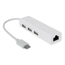 USB-C USB 3.1 Type C To USB RJ45 Ethernet Lan Adapter Hub Cable for Macbook