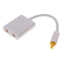 Digital Toslink Optical Fiber Audio 1 to 2 Female Cable Splitter Adapter