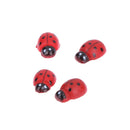 100PCS/Lot Red Wooden Ladybug Sponge Self-adhesive Stickers Cute Baby