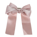 Women's Bow Hair Clips Barrette Ponytail Holder flesh color X7I6