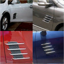 2Pcs Shark Gills Car Exterior Decor Stickers Side Vent Air Flow Fender A