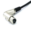 Durable 3 Pin XLR Patch Connector Microphone Lead Cable Data 90 Degree Plug