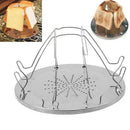 1*Stainless Steel Toaster 4 Slices Camping Barbecue Grill Equipment H0B2