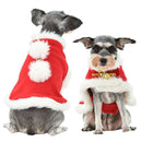 Christmas Cloak&Scarf Costume Set With Bells Pet Clothes Apparel S