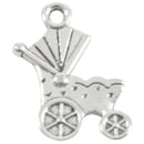 50 Pcs Gift Baby Carriage Buggy Charms Pendants
