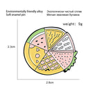 Clothing Bags Alloy Lapel Pin Women Men Cartoon Pizza Brooches Jewelry Gift A
