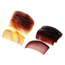 24 Pieces Women Practical Plastic Comb Hair Clip Clamp 29 Teeth Brown Coffee