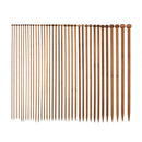 36x/set 2mm-10mm Carbonize Bamboo Single Pointed Crochet Knitting Needles Pin b