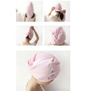 Microfiber Hair Turban Quickly Dry Hair Hat Wrapped Towel Bathing Cap NEW