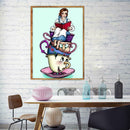 5D DIY Full Drill Diamond Painting Cups Girl Stitch Embroidery Mosaic Kit