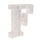 White Large Plastic Marquee Freestanding Alphabet LED Light UP Letters F