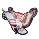 Bald Eagle American Flag Sew on Embroidered Patch Applique for Jeans Jackets
