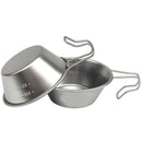 1Pc Stainless Steel Bowl Portable Camping Cookware Outdoor Mini Cup Tablewa