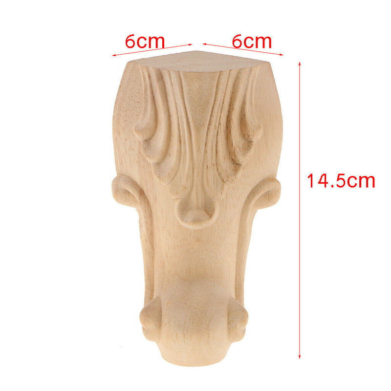 4Pcs Solid Wood Sofa Legs Furniture Feet Plinth for Kitchen Cabinet Cupboard,