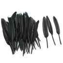 50 Pcs Black Goose Feathers Decor 4-6.5inch/10-16.5cm Long for Craft Works DIY